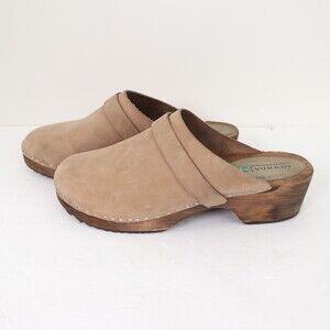 Moheda Tan Suede Clogs size 41
